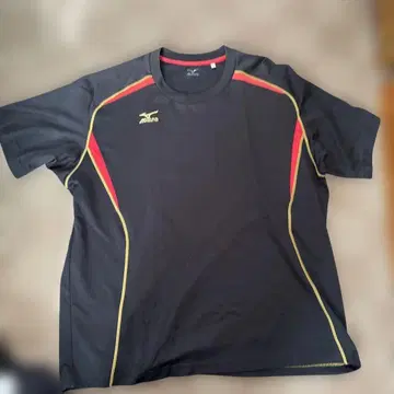 미즈노 스포츠 T셔츠 3L 블랙/빨간색/노랑