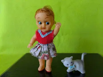 쇼와 레트로 컬짱 비닐 인형 컬 인형 고양이 덤 포함