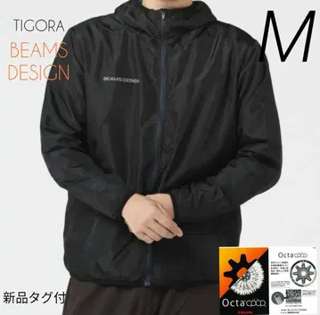 새상품 빔즈 디자인 남성용 나일론 후디드 후드티 발수 보온 M 사이즈