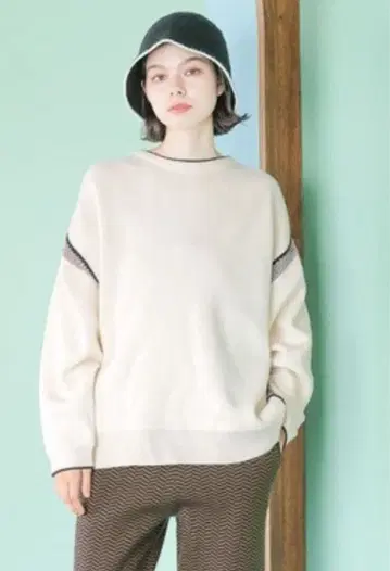 니코앤드 - 사이드 크로셰 니트 아이보리 M 니코앤드