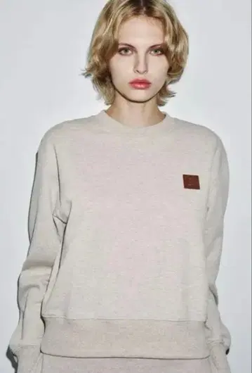 ZARA 프론트 라벨 스웨트 셔츠 자라 맨투맨