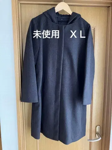 글로벌 워크 후드 부착 롱 코트 2way 차콜 XL