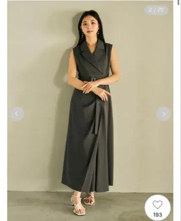 FRAY I.D 드레이프 테일러드 베스트 원피스