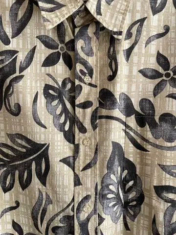 레인스푸너 아로하 셔츠 XL 사이즈 대나무 패턴(블랙) 하와이