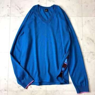 새상품급 22AW 폴스미스 니트 XXL 보더 블루 하이 게이지