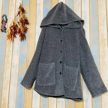 [ Ensuite ] 후드 부착 플리스 자켓 M 일본제 포켓 부착