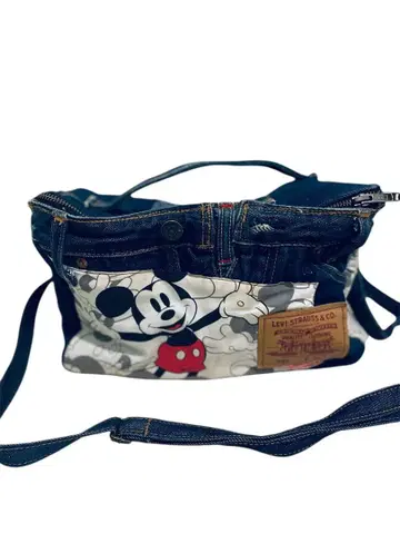 glamorousJane 1점 리메이크 데님 미키 숄더백 2Way