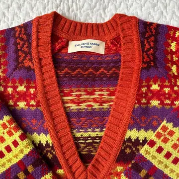 BEAMS BOY 미사용 새상품 페어아일 V넥 니트