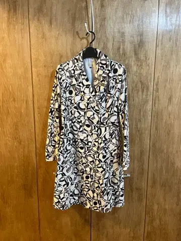 Otto 기하학 패턴 긴팔 원피스 M