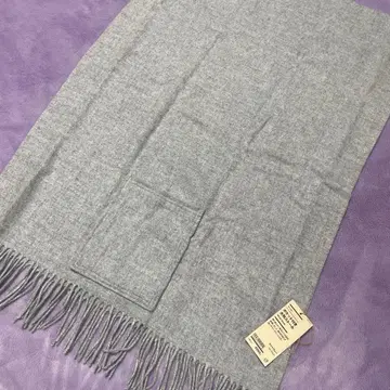 택 포함 방한 울 100% 포켓 부착 스톨 60 x 180cm