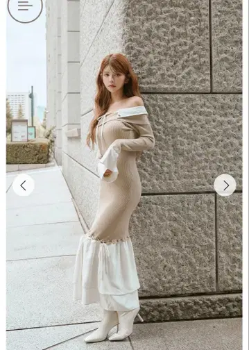 Randy 셔츠 도킹 스트링 코어 롱 원피스