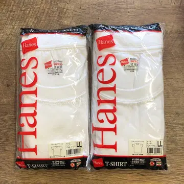 미개봉 새상품 Hanes 남성용 T셔츠 2장 LL 화이트 방글라데시 제조