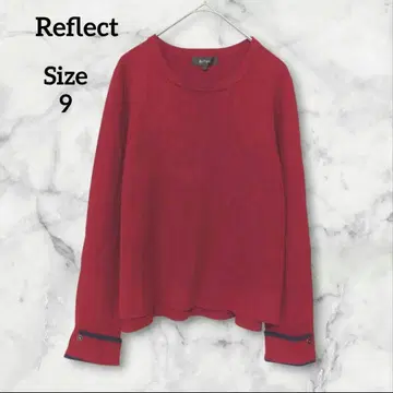 리플렉트 긴팔 니트 스웨터 캐주얼 빨간색 9
