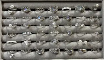 반지 링 묶음 판매 실버 반지 지르코니아 반지 깨끗함 아름다움 높은 광택