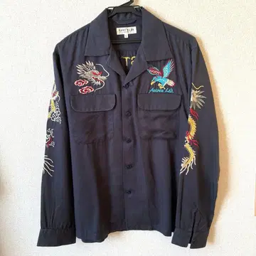 AVIREX TYPE BLUE 자수 셔츠 L 사이즈