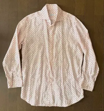 Guglielminotti 린넨 100% 도트 컷어웨이 셔츠