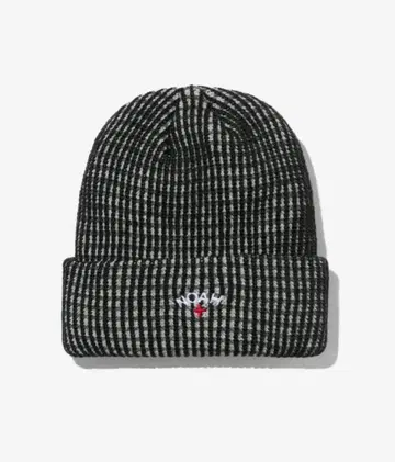 NOAH 니트 모자 블랙 그레이 체크 비니 노아