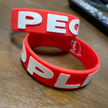 PEOPLE1 러버 밴드 빨간색 2개 세트