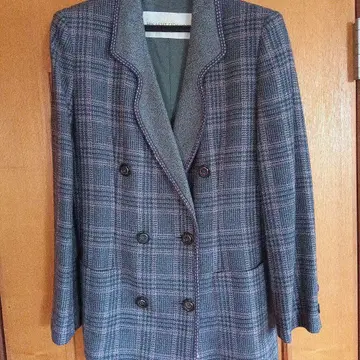 HISASHI HOSONO 체크 무늬 자켓 (모 95%)