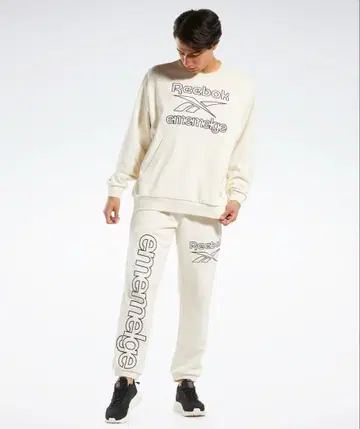 Reebok 트레이닝복 화이트 남성용 S 사이즈