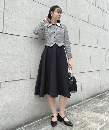 레이어드 스타일 깅엄 핏&플레어 원피스 an3 Limited