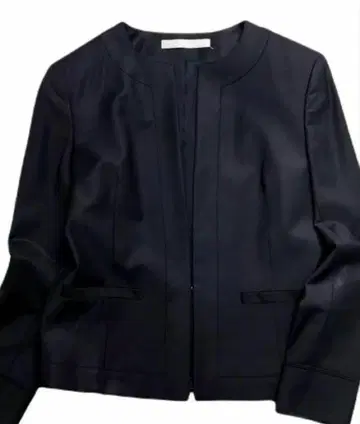 띠어리 럭스 노카라 자켓 블랙