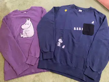 그라니프 무민 스누피 자수 트레이닝복 2장 세트 L 사이즈