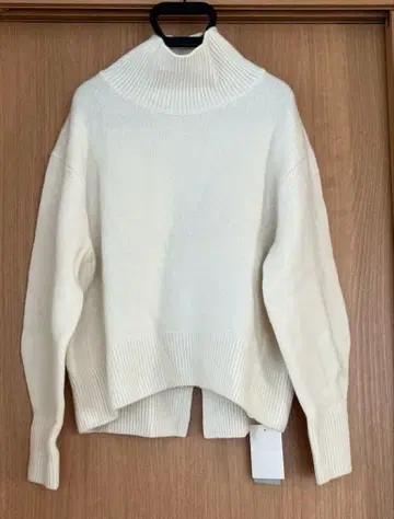 화이트 울 니트 스웨터 F 사이즈