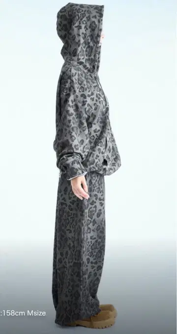 Sedacle 레오파드 무늬 후드 부착 셋업