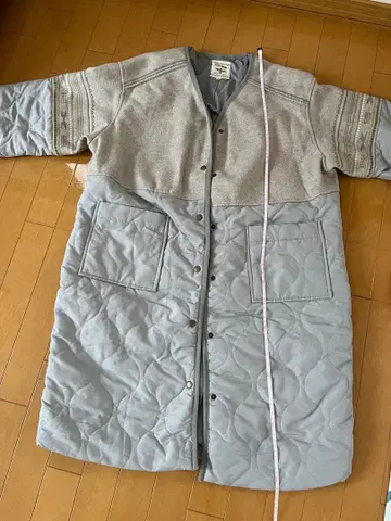 그레이 퀼팅 자켓 약 100cm