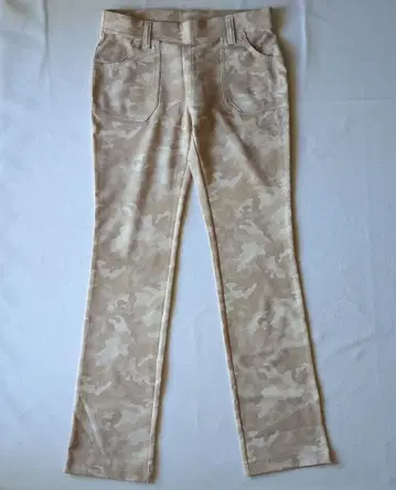 [ 미사용 ] 하이텐션 스트레치 레깅스 팬츠 카모플라쥬 패턴 베이지