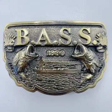 M1217 Vintage 1990's 블랙 버스 USA 벨트 버클