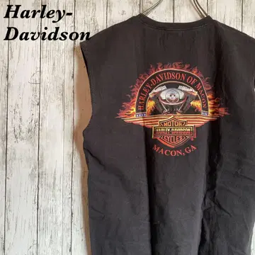 [ 레어 ] 할리데이비슨 슬리브리스 프린트 블랙 L 이글