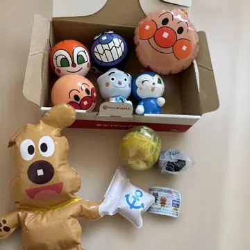 호빵맨 얼굴 공 가챠가챠 인형 일괄