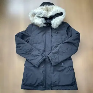 ZARA 퍼 후드 블랙 다운 자켓