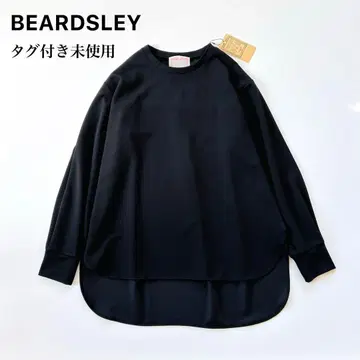 택 포함 미사용 비어즐리 T 블라우스 BEARDSLEY 블랙 루즈핏