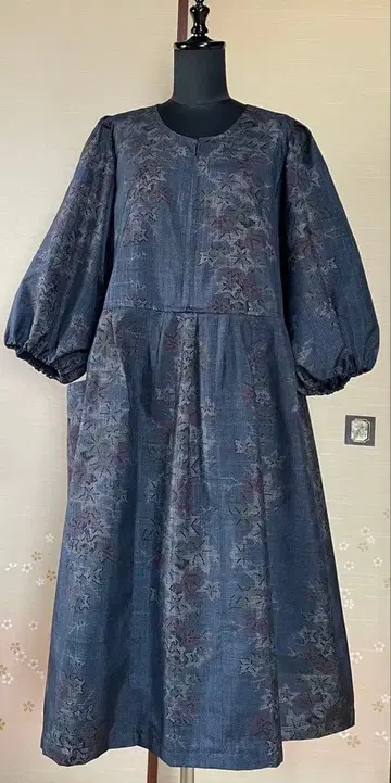 빅 사이즈 기모노 리메이크 오시마 원피스 프론트 오픈 지퍼 타입