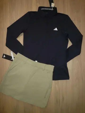 [ 새상품 M ] adidas 아디다스 골프 긴팔 셔츠 & 스커트 세트