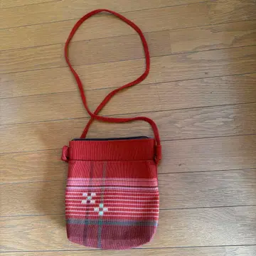 오키나와 민서 직조 숄더백