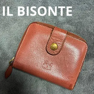 [ 컨디션 최상 ] IL BISONTE 접이식 지갑 브라운