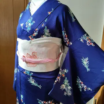 순수 실크 코몬 가지색 작은 꽃 무늬