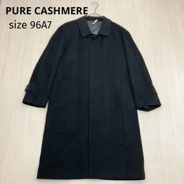 PURE CASHMERE 캐시미어 100% 스탠드 칼라 롱 코트
