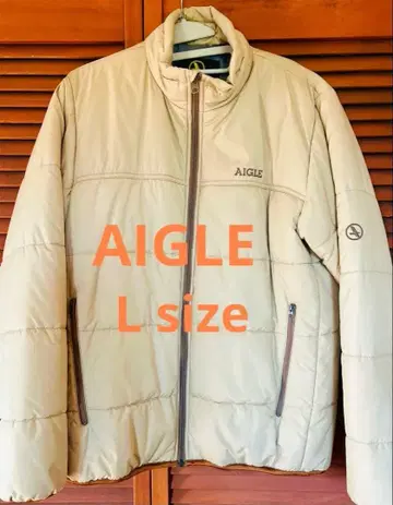 새상품급 AIGLE 충전솜 자켓 라이트 브라운 L 경량