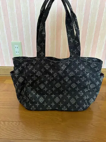 데일리 러셋 토트백 블랙 데님