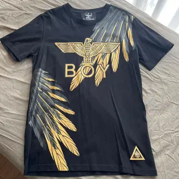 보이 런던 T셔츠 블랙 골드 이글