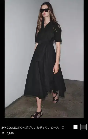 ZARA 이번 시즌 포플린 미디 원피스