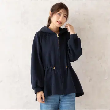 로즈 티아라 46 새상품 네이비 후드티 프릴 완판