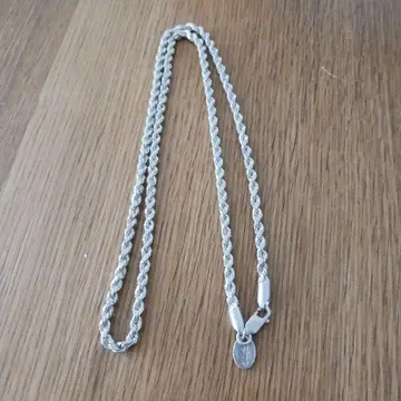 실버 각인 925 트위스트 체인 목걸이 2 약 60cm