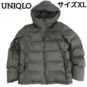 미사용급 컨디션 최상 UNIQLO 유니클로 심리스 다운 후드티 다크 그린