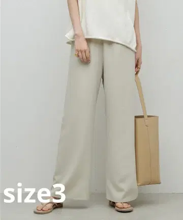 GALLARDAGALANTE 와이드 드로스트 팬츠 베이지 3